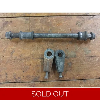 1982-86 Honda CB450SC Nighthawk Rear Axle with Tensioners 42313-MC9-670 42301-MA6-000